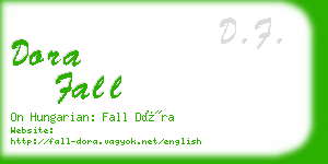 dora fall business card